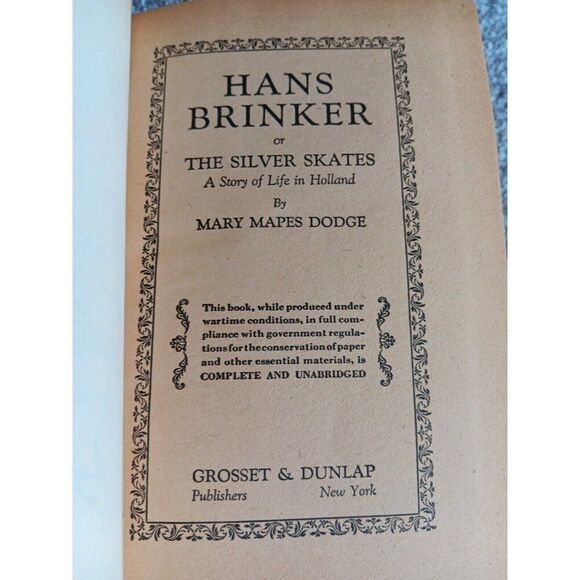Hans Brinker or the Silver Skates (A Story of Life in Holland) With Dust Jacket - Picture 5 of 13